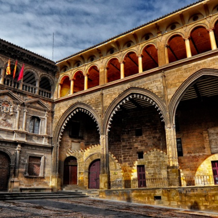 Plaza de España square in Alcañiz