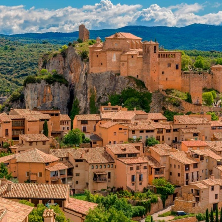 Vista de Alquézar, na província de Huesca