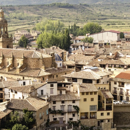 Vue panoramique de Rubielos de Mora, dans la province de Teruel (Aragon)