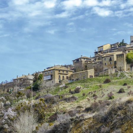 Panoramic view of Sos del Rey Católico in the province of Zaragoza (Aragon)