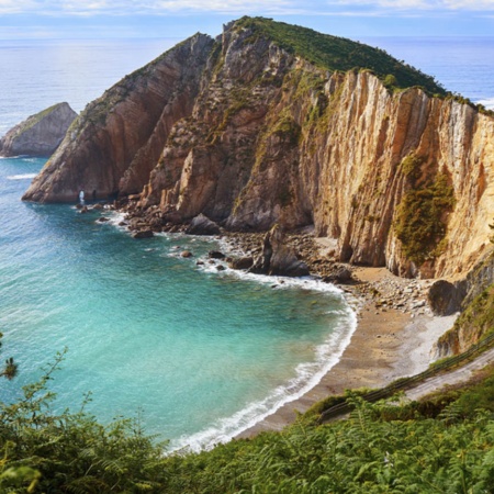 Praia do Silêncio (Cudillero, Astúrias), na Costa Verde