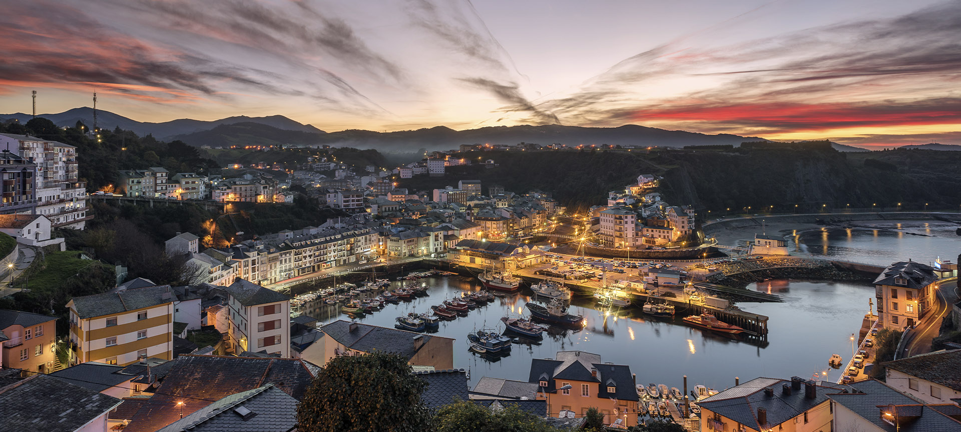 View of Luarca in Asturias