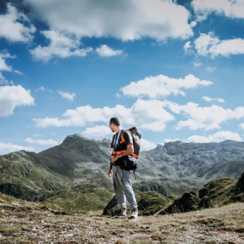 Touristen im Naturpark Somiedo