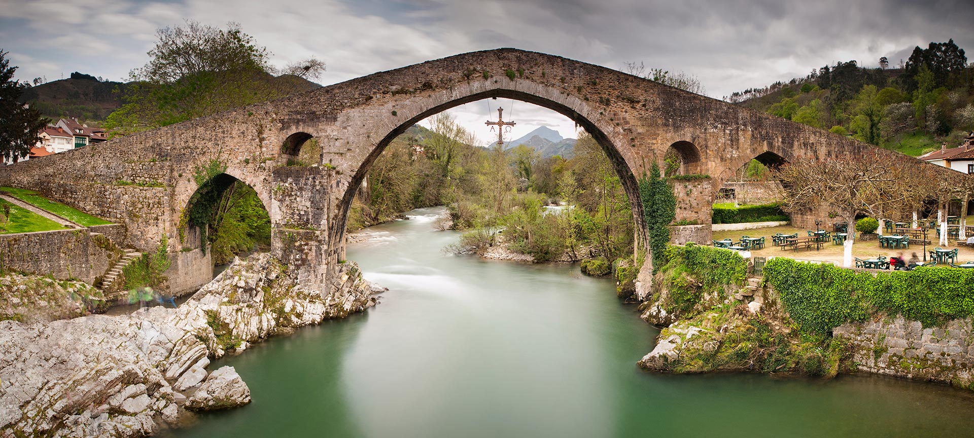 Roman bridge over the River Sella. Cangas de Onís Roman bridge over the River Sella. Cangas de Onís