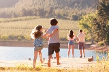 Family on a rural holiday