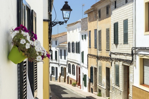 Street in Alaior (Menorca, Balearic Islands)