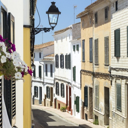 Street in Alaior (Menorca, Balearic Islands)