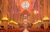 Innenansicht der Kathedrale von Palma. Mallorca