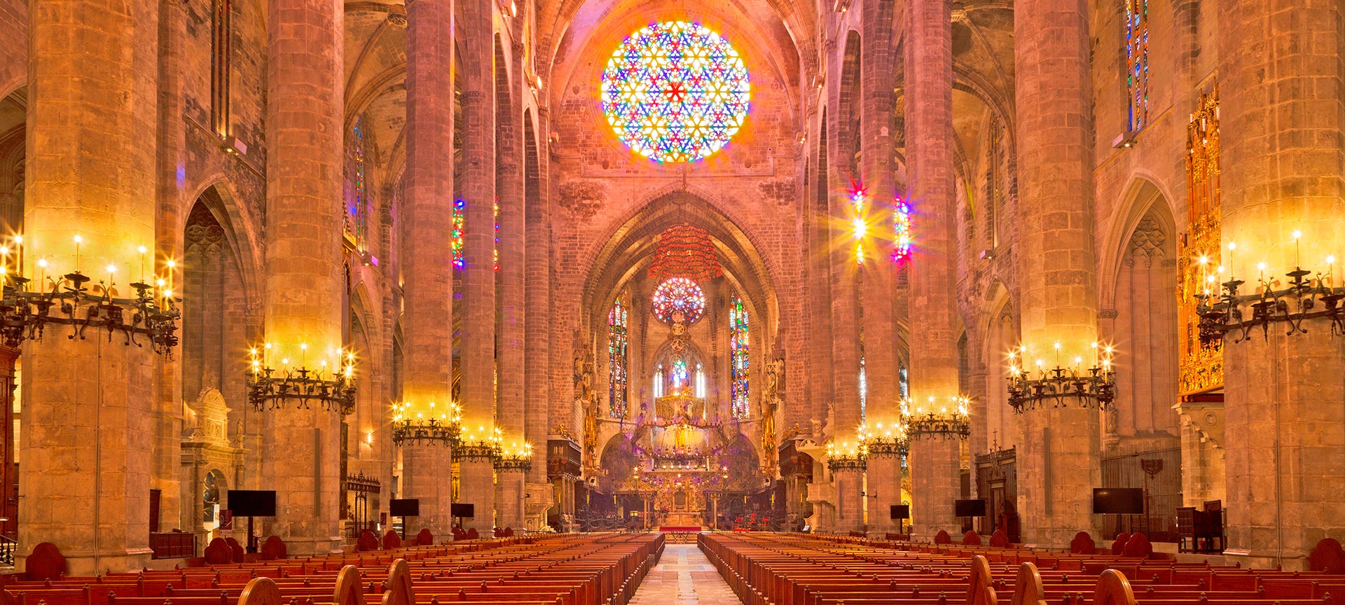Interior of Palma Cathedral. Mallorca Interior of Palma Cathedral. Mallorca