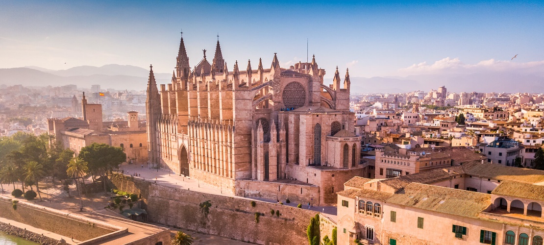 Vue aérienne de la Seu, la cathédrale de Palma de Majorque