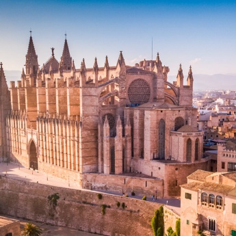 Catedral seu de Mallorca, vista aérea