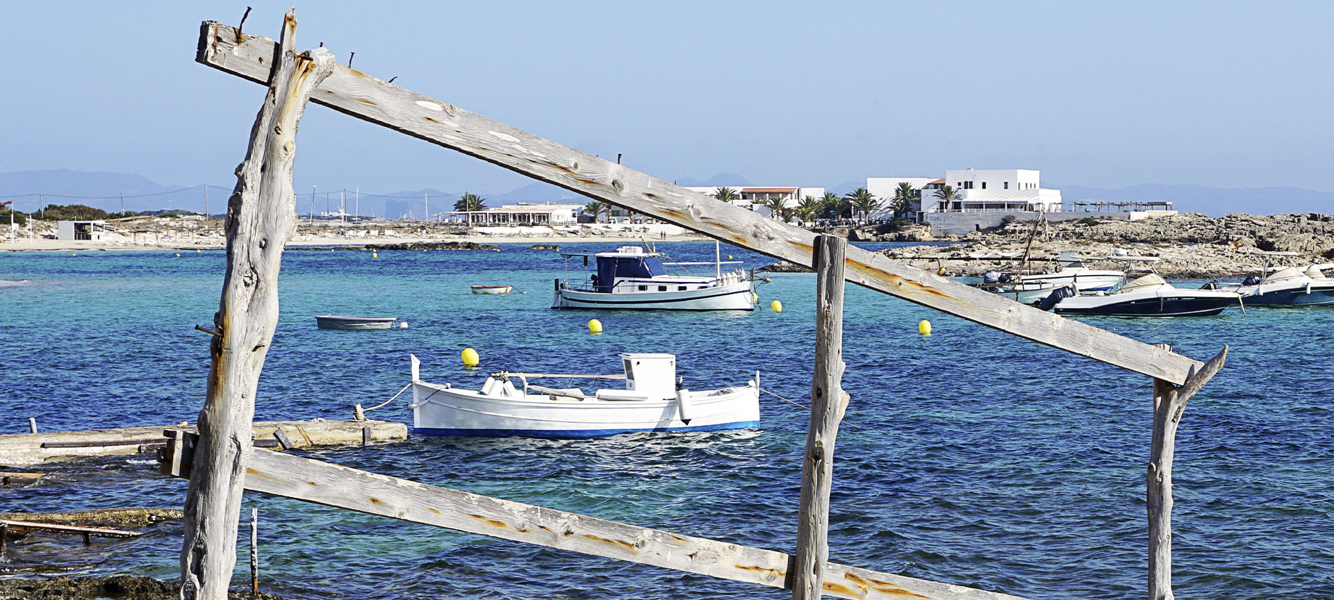 Es Pujols on the island of Formentera (Balearic Islands)