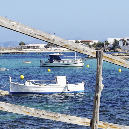Es Pujols, na ilha de Formentera (Ilhas Baleares)