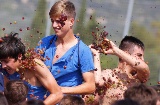 The Grape Battle and Wine Festival in Binissalem. Majorca