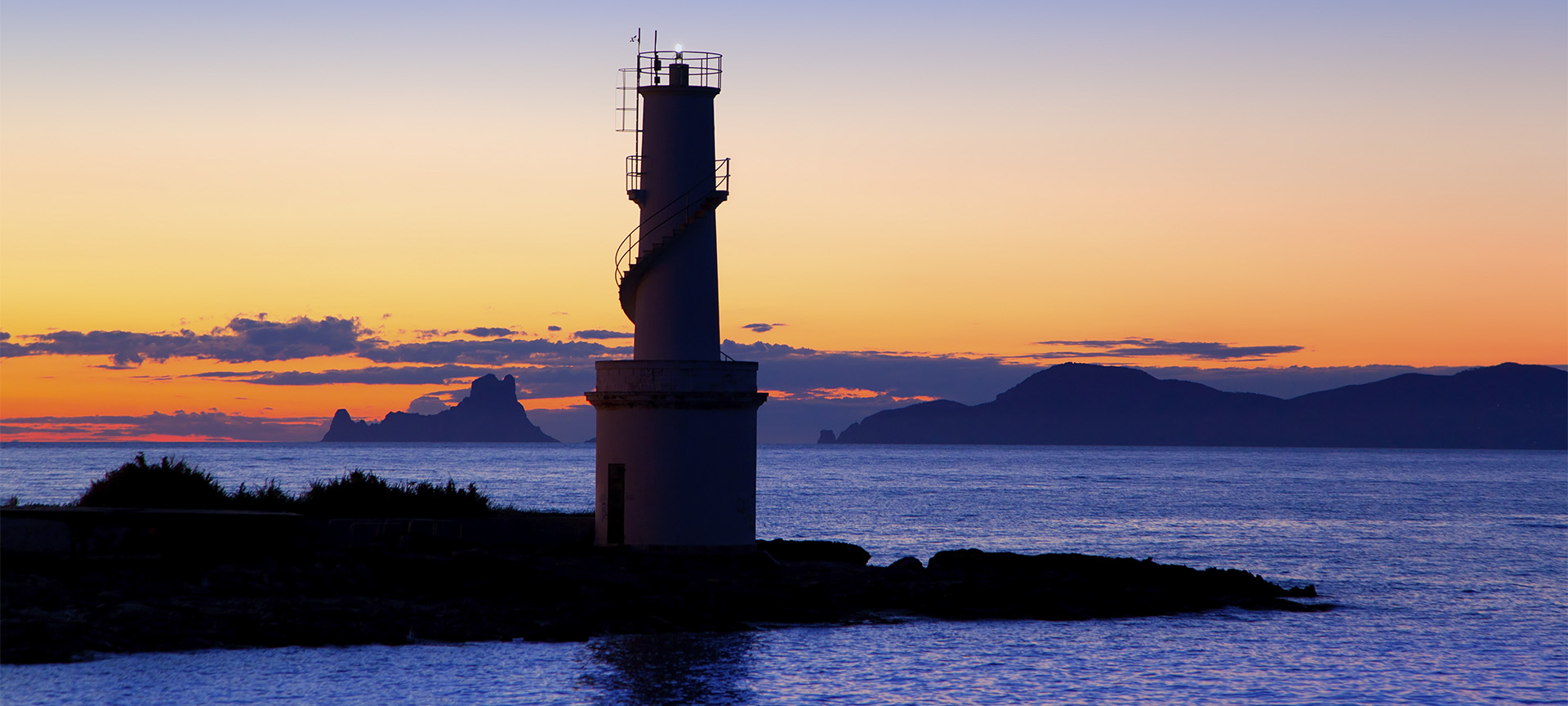 La Savina Lighthouse on the island of Formentera (Balearic Islands)