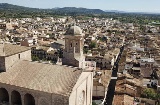 La iglesia de San Miguel preside la panorámica de Llucmajor, en Mallorca (Islas Baleares)