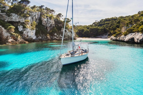 Vista de Cala Macarelleta de Menorca, Islas Baleares