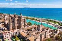 Widok z lotu ptaka na Palmę, Majorkę (Baleary)