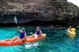 Piragüismo en las aguas de Formentera (Islas Baleares)