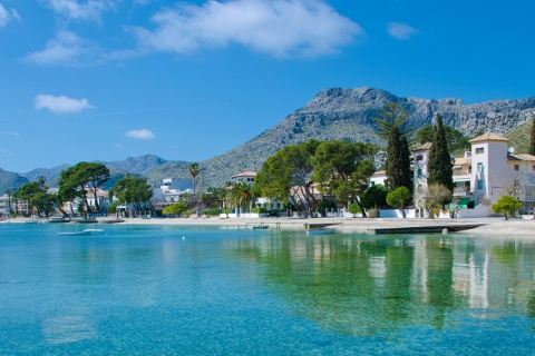 View of the port of Pollença.