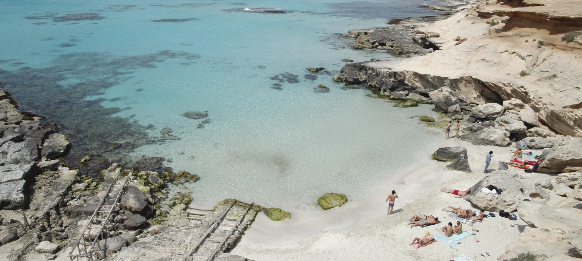 Cala des Mort beach in Sant Francesc de Formentera (Balearic Islands)
