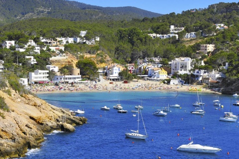 View of Sant Josep de sa Talaia on the island of Ibiza (Balearic Islands)