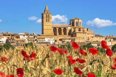 Panoramablick auf Sineu in Mallorca (Balearen)