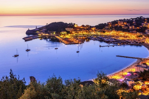 Puerto de Sóller on the island of Mallorca (Balearic Islands)