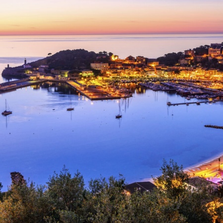 Puerto de Sóller on the island of Mallorca (Balearic Islands)