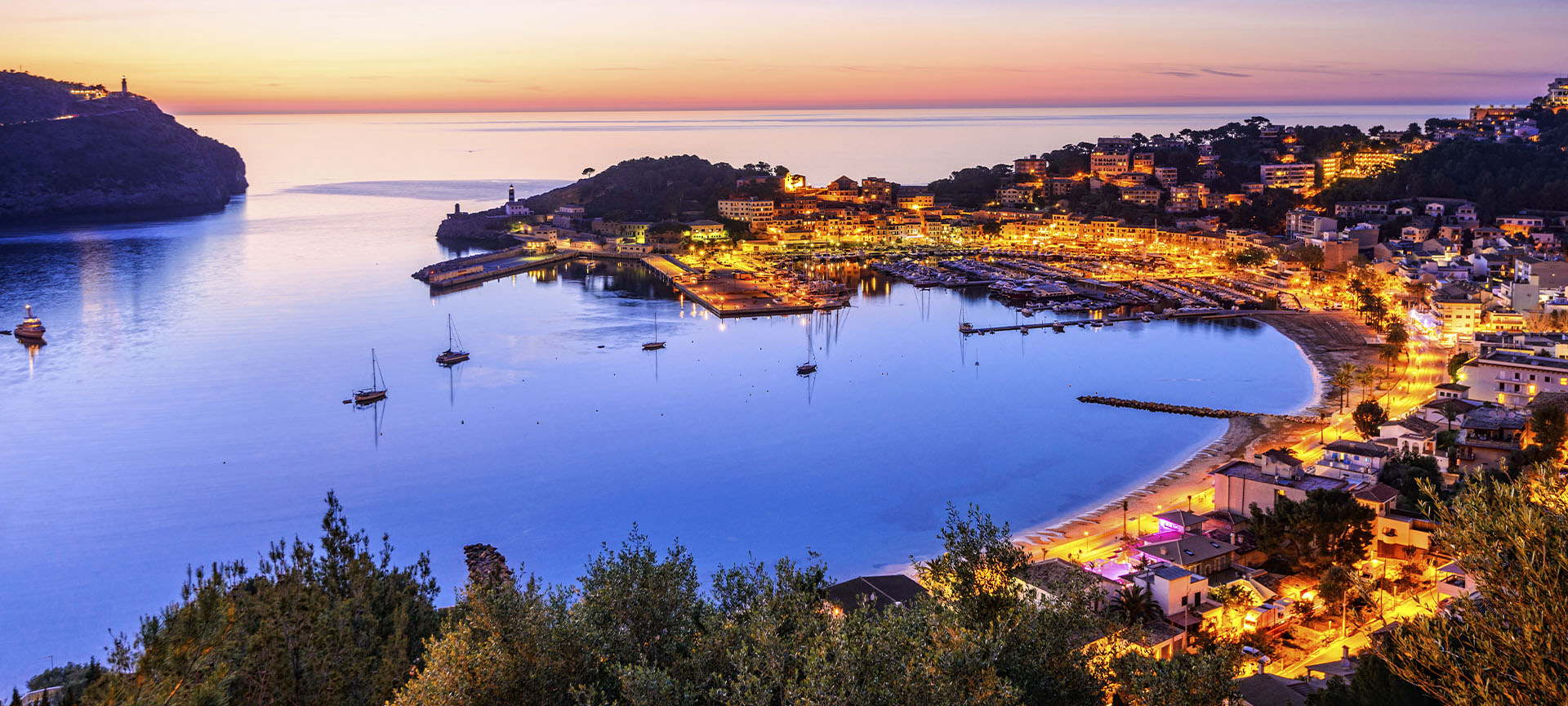 Puerto de Sóller on the island of Mallorca (Balearic Islands)