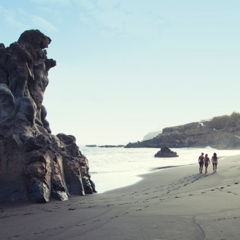 Friends on a beach in Tenerife