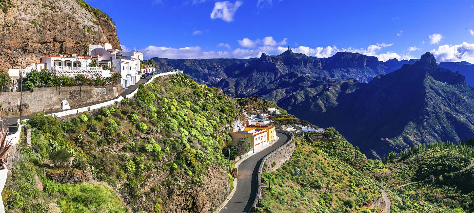 Panoramic view of Artenara (Gran Canaria, Canary Islands)