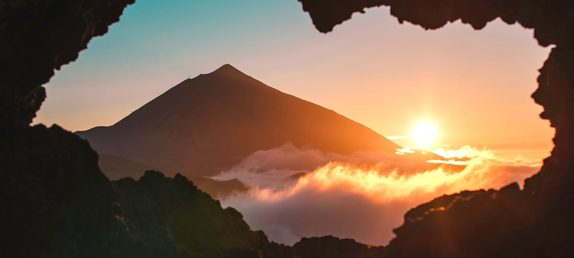 Tramonto sul monte Teide, Tenerife Tramonto sul monte Teide, Tenerife
