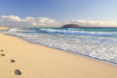 Playa de Corralejo (Fuerteventura, Kanarische Inseln)
