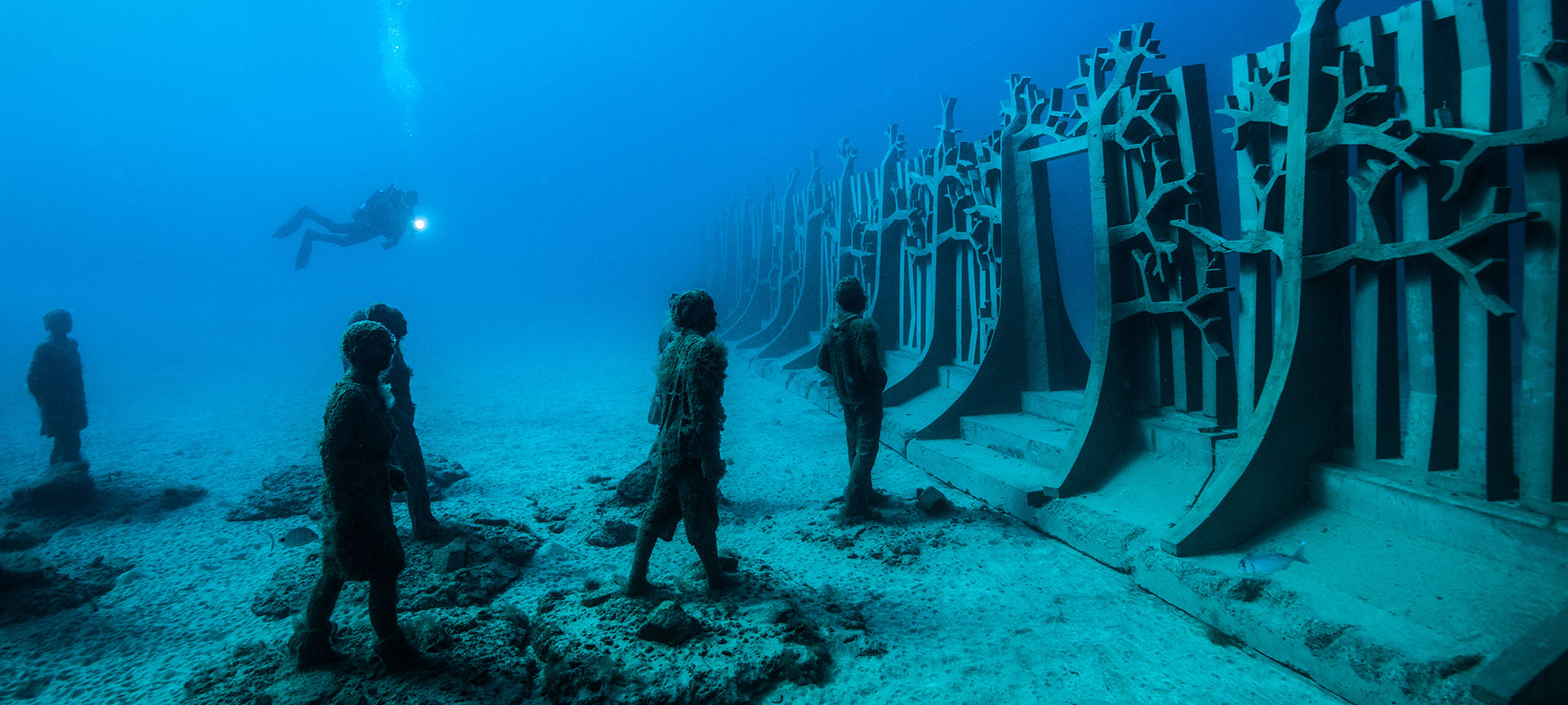„Crossing the Rubicon“, Jason deCaires Taylor. Atlantisches Museum Lanzarote
