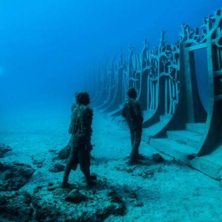 « Franchir le Rubicon », Jason deCaires Taylor. Musée Atlántico de Lanzarote