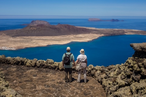 La Graciosa island seen from Lanzarote, Canary Islands