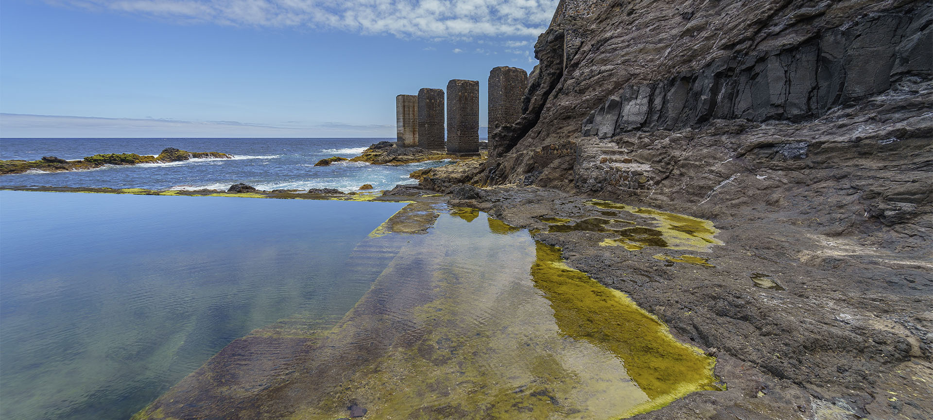 Natural pool in Hermigua on the island of La Gomera (Canary Islands)