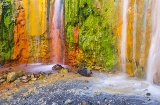 Cascada de Colores nel parco nazionale della Caldera de Taburiente. Isola di La Palma. Canarie.