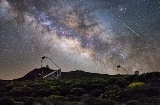 Nachthimmel und Observatorium in La Palma, Kanarische Inseln