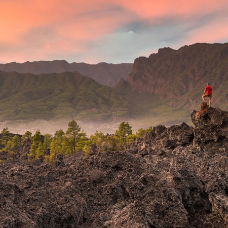 Paisagem na ilha de La Palma, Ilhas Canárias