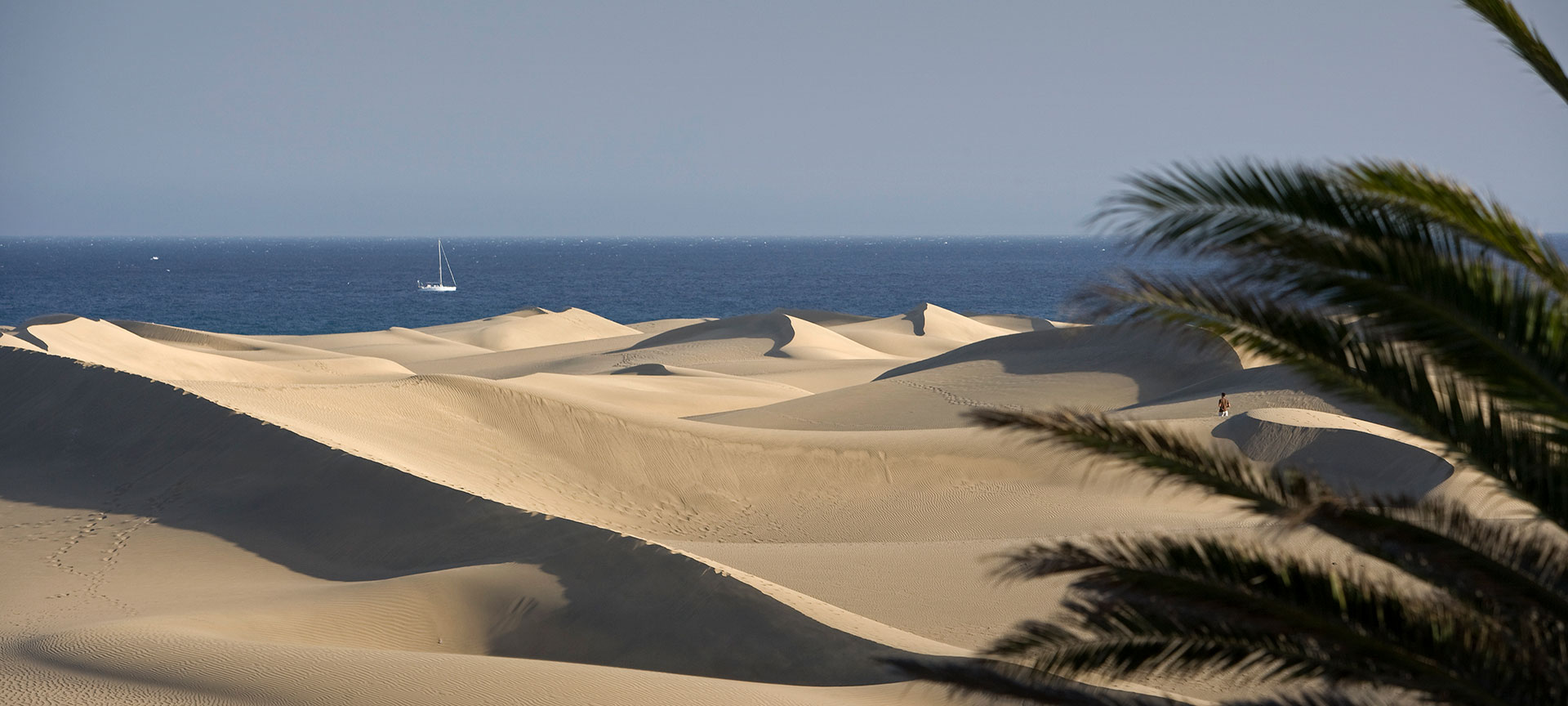 View of the sea from Maspalomas dunes. Gran Canaria