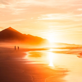 Sonnenuntergang am Strand Cofete, Fuerteventura