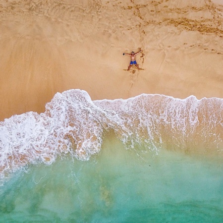 Praia de Las Conchas, na ilha de La Graciosa. Ilhas Canárias