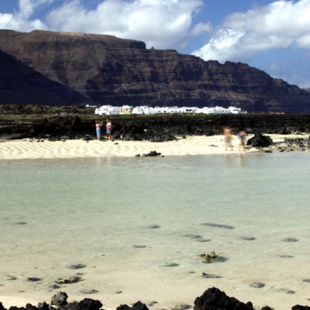 Spiaggia di Órzola, ad Haría (Lanzarote, Isole Canarie)