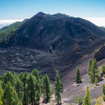 Crater Duraznero en la Ruta de los Volcanes en La Palma, Islas Canarias