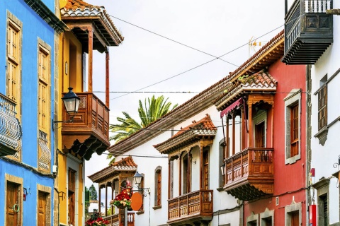 Streets of Teror on the island of Gran Canaria (Canary Islands)