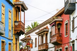 Rues de Teror, dans l’île de Grande Canarie (archipel des Canaries)