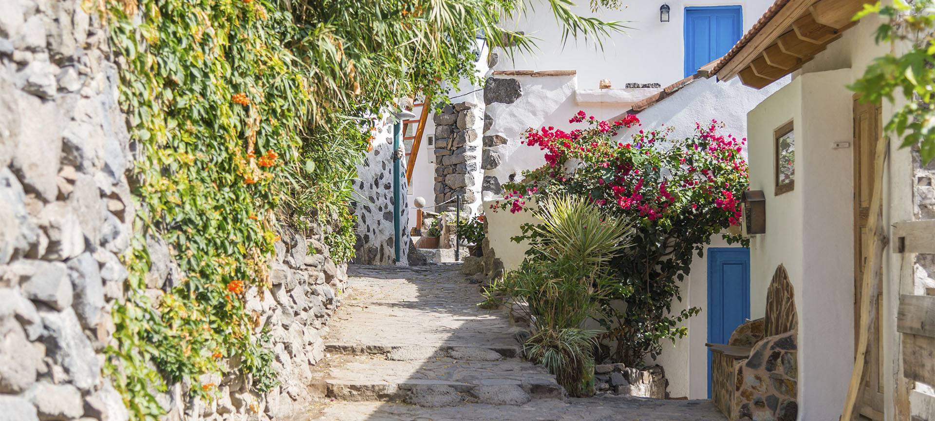 Une rue de Valle Gran Rey (La Gomera, îles Canaries)
