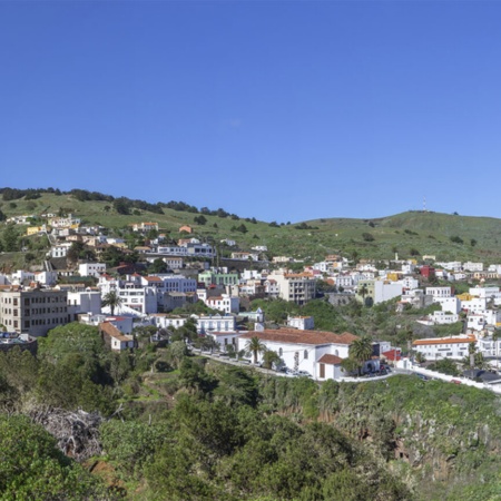 Panoramic view of Valverde on the island of El Hierro (Canary Islands)